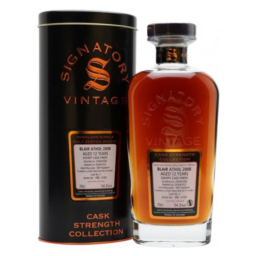 Blair Athol 2008 12 Years Old - Signatory Cask Strength Collection
