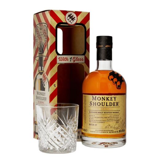 Monkey Shoulder Gift Pack con bicchiere