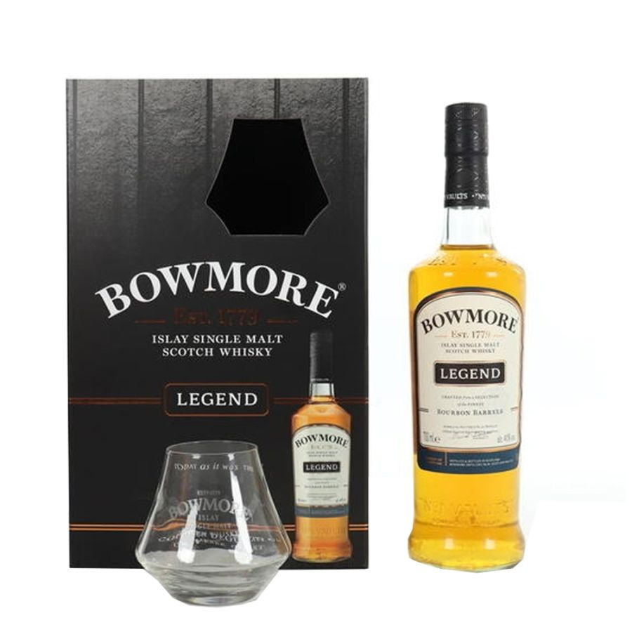 Bowmore Legend Gift Pack con bicchiere
