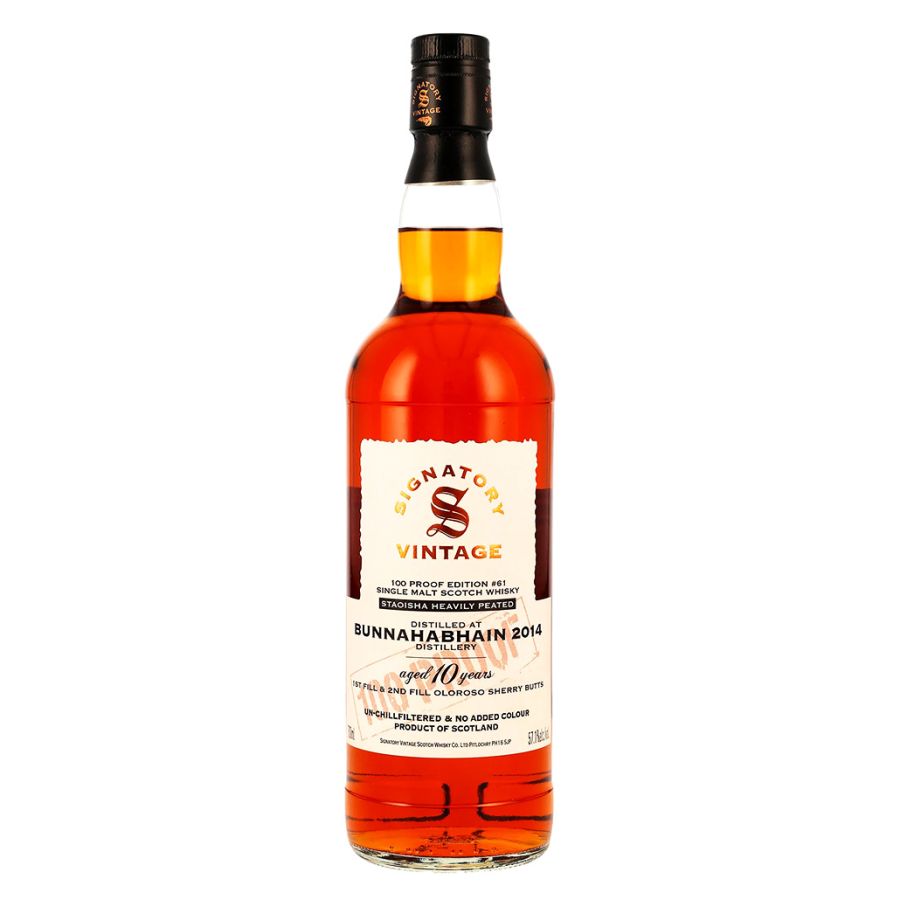 Bunnahabhain Staoisha 10 Years Old 100 Proof Series - Signatory