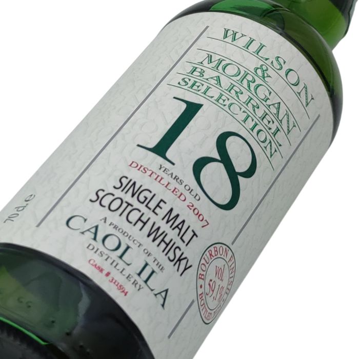 Caol Ila 18 Years Old First fill bourbon finish – Wilson & Morgan
