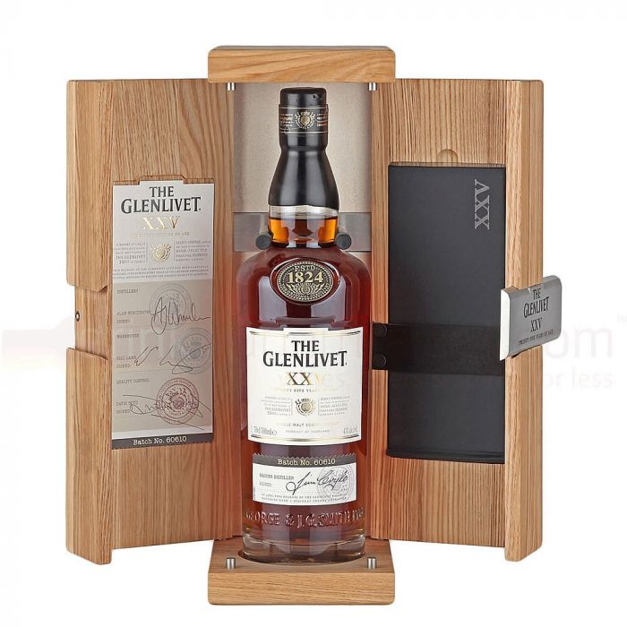 The Glenlivet 25 Years Old (XVV) + 2 bicchieri Glenlivet