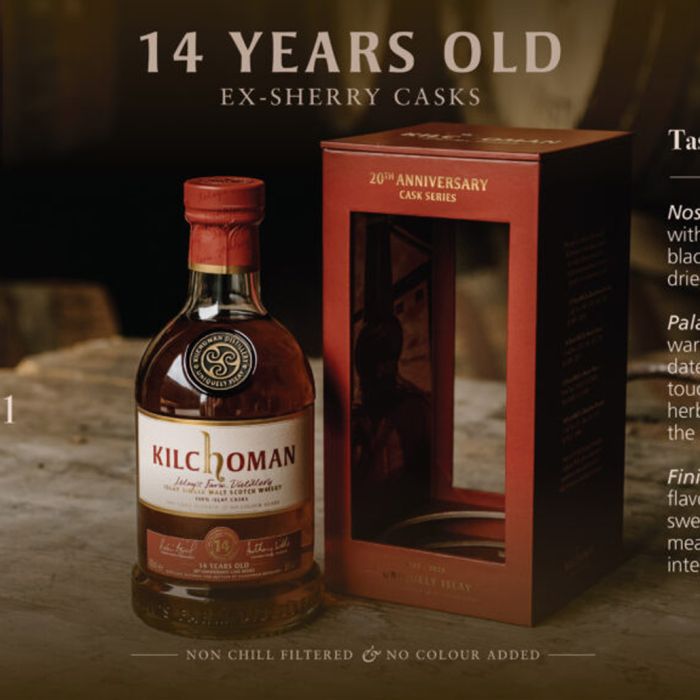 Kilchoman 100% Islay 14 Years Old Sherry Cask - 20th Anniversary