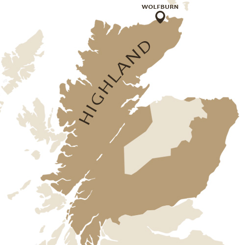 Wolfburn distillery map