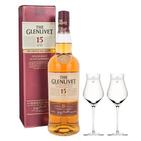The Glenlivet 15 Years Old French Oak Reserve + 2 bicchieri Glenlivet